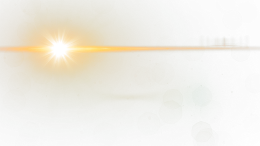 The transparent shining sun